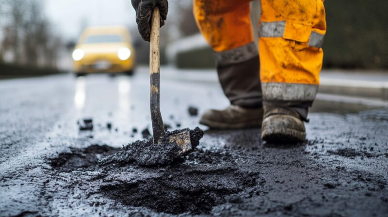 Cold Asphalt Patching - Pothole Repair